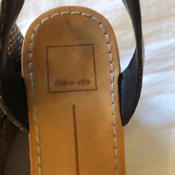 Sandal wedge snakeskin - Picture 4 of 5